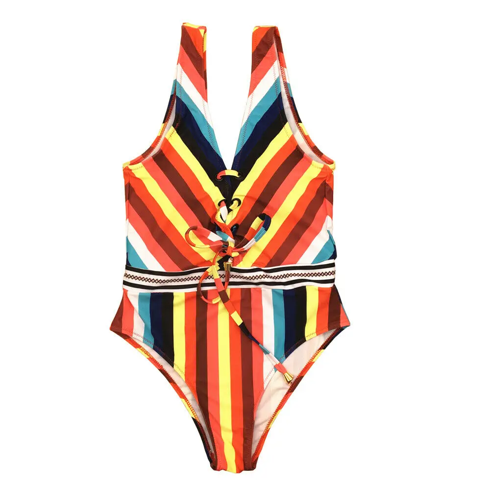 Sexy Womens Swimwear Bikini Monokini Padded One Piece Backless Swimsuit