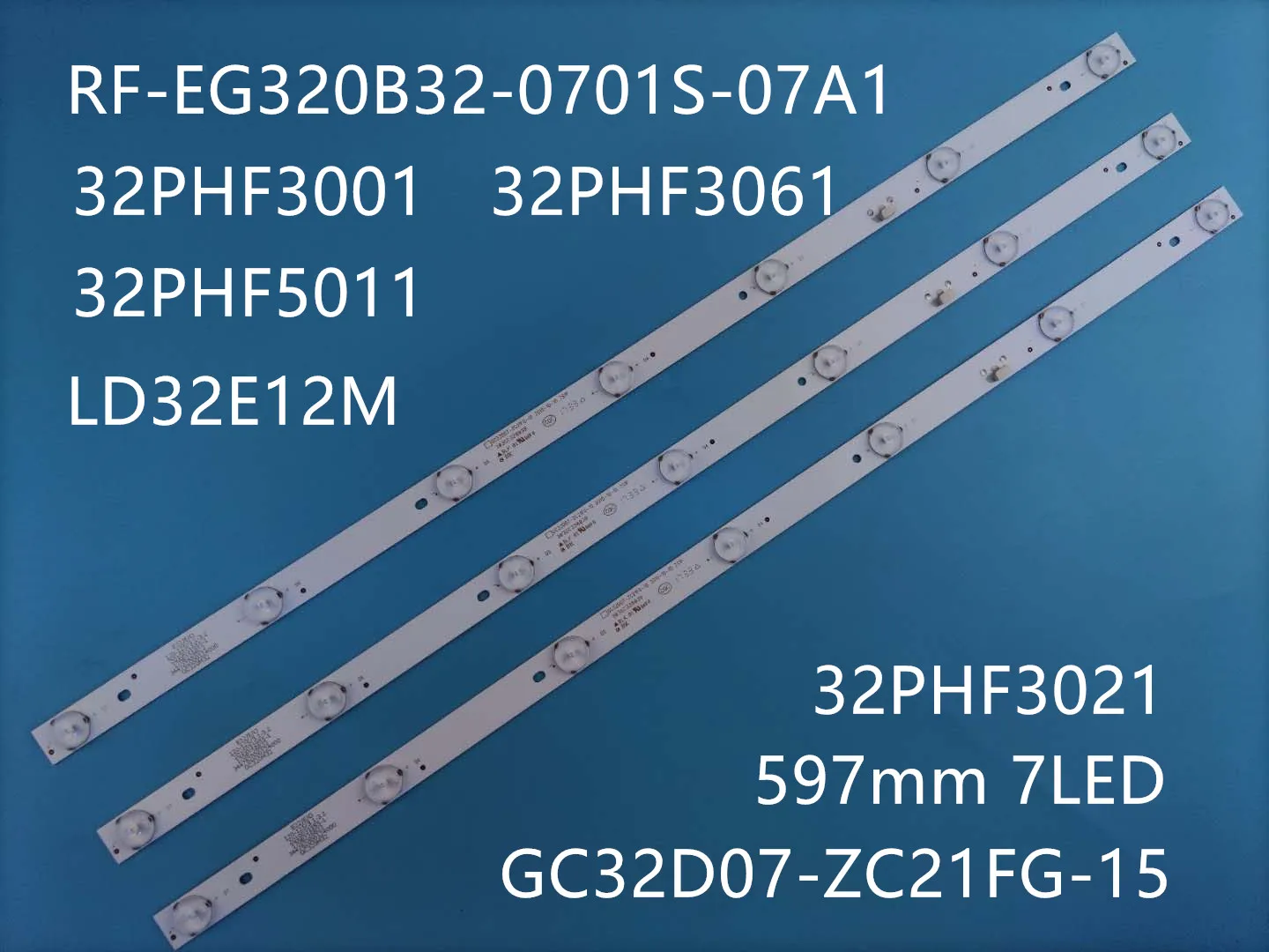 US $11.80 LED Backlight Strip For Philips 32TV RFEG320B320701S07A1 GC32D07ZC21FG15 32PHF3001 32PHF3061 32PHF3021 32PHF5011 LD32E12M