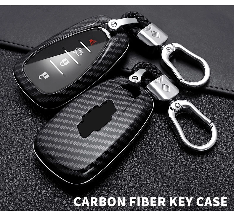 Carbon Fiber Car Smart Key Cover Case Fob For Chevrolet Cruze Spark Camaro Volt Bolt Trax Malibu Sonic Protect Shell Accessories - H8006b94ee8ed4ba991bbf735e2d3b0edm