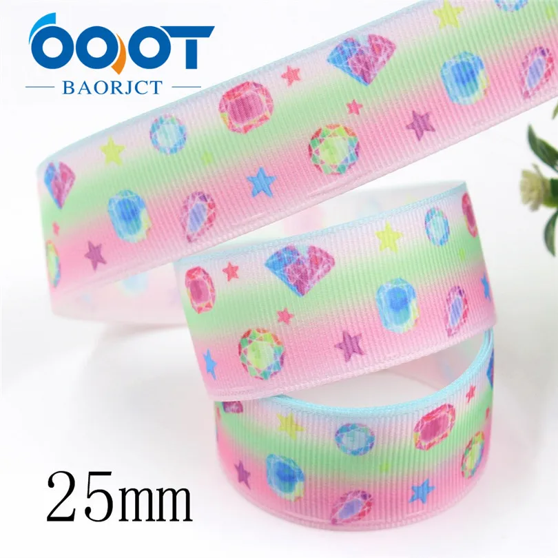 OOOT BAORJCT I-191015-2439, 25 мм, 10 ярдов любовь мультфильм термотрансферные печатные корсажные ленты, Свадебная вечеринка DIY материалы - Цвет: I-191015-2443