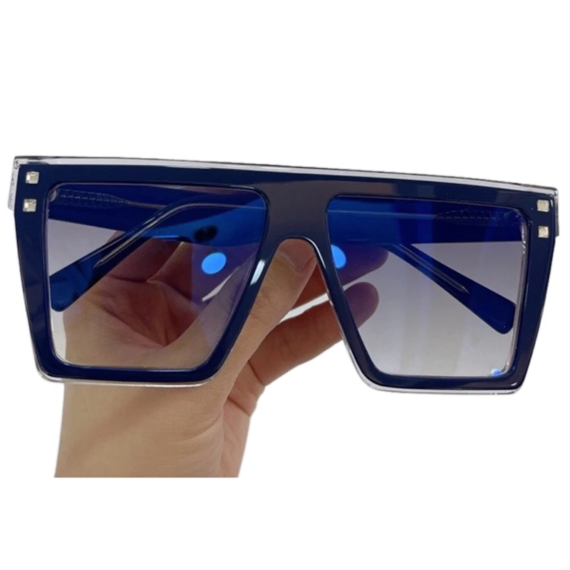 ビッグフレームスクエアサングラス女性男性21ファッションブランドミラーサングラスuv400とボックス サングラス Aliexpress