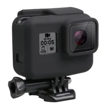 PULUZ для Go Pro Аксессуары Корпус крышка Мягкий силиконовый защитный чехол и боковая рамка крышка объектива для GoPro HERO()/7 черный/6/5