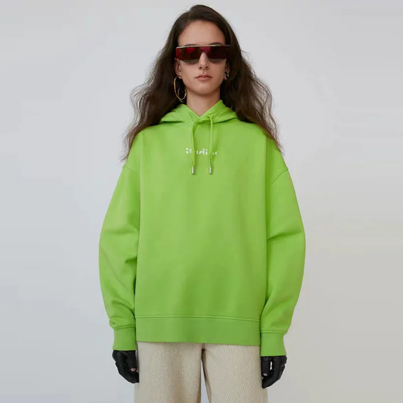 

Spring Autumn Winter Bust Letter Logo Separate Hooded Pullover Loose Unisex Women Men Sweatshirt Hoodie A3