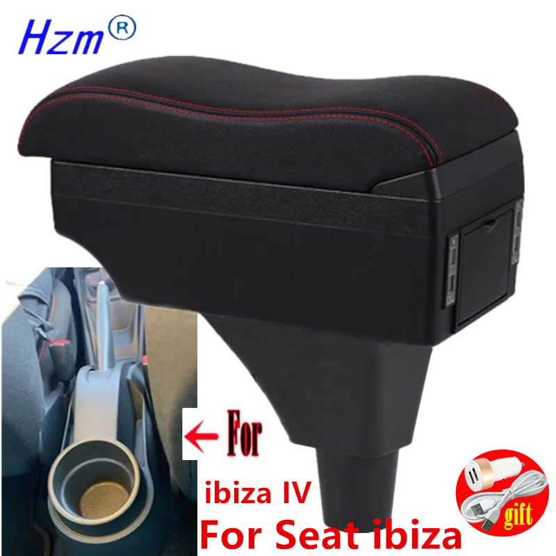 Подлокотник для Seat ibiza 6j Ibiza 6L центральный контейнер хранения товары с USB
