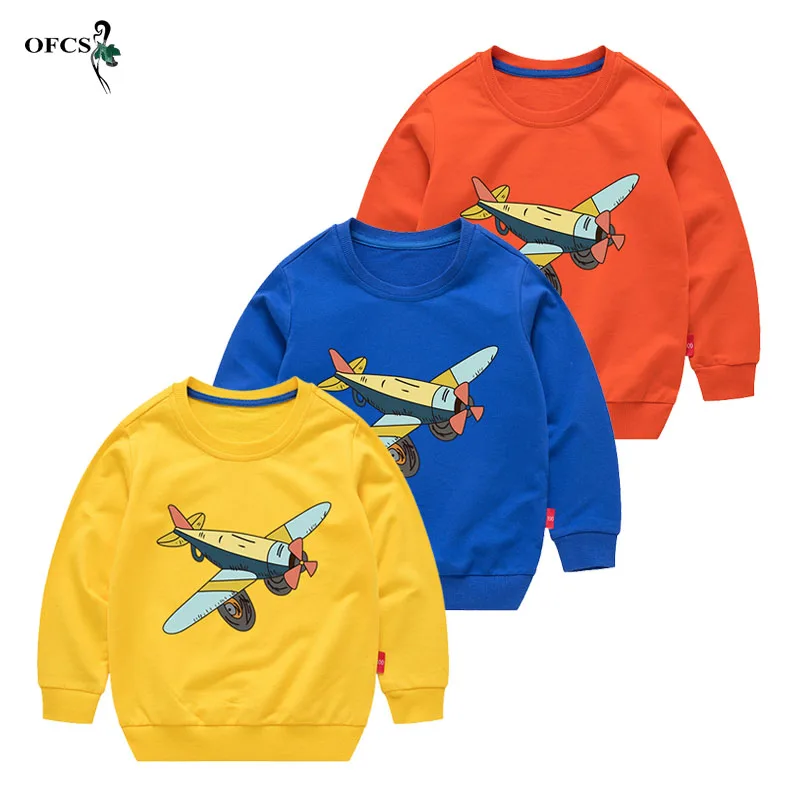 

Children Autumn Sweatershirt Long Sleeved Cartoon Sweater Kids Designer Sweatshirt Cotton Plain Boys New Round Neck Sports Shirt