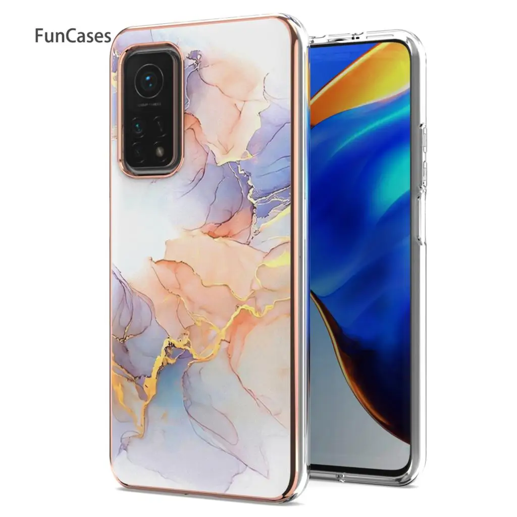 Purple Flower Phone Bags Cases For telefoon Xiaomi 10T Pro Case Mobile Soft IMD Bag sFor cover 11i 5G 10 Lite Fundas | Мобильные