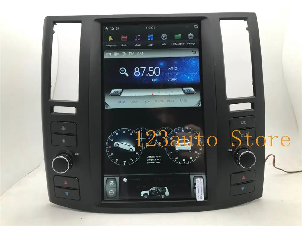 11,8 ''Tesla стиль Android 8,1 автомобильный DVD gps плеер для Infiniti FX FX25 FX35 FX45 2004-2008 радио 4 Гб ram 32 ГБ rom Авто ips