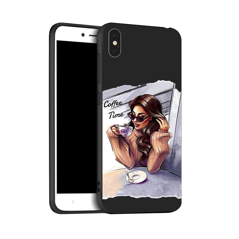 Hitam Telepon untuk Xiaomi Mi Redmi 6 PRO A2 Lite Note 7 K20 9T 7A 8 8T K30 Ponsel Housing Bag Cover Shell