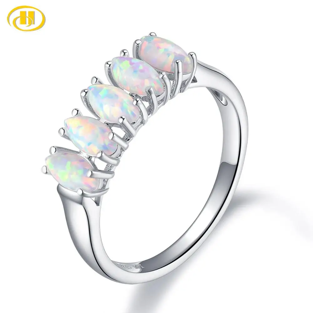 Hutang Nano Opal женское кольцо из чистого серебра 925 пробы белые обручальные кольца с