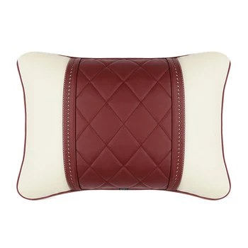 

Hot Driver PU Leather Car Accessories Modern Back Cushion Zipper Solid Sleeping Pain Relief Lumbar Pillow Waist Support Ergonomi