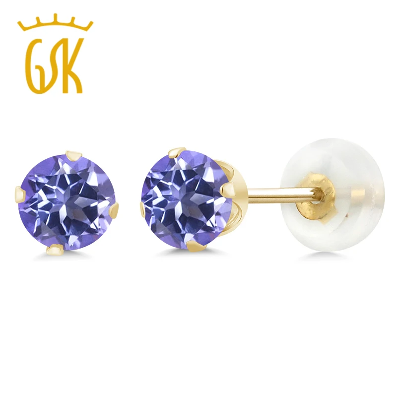GemStoneKing 1 30 Ct круглые 5 мм натуральный голубой Мистик Топаз драгоценный камень