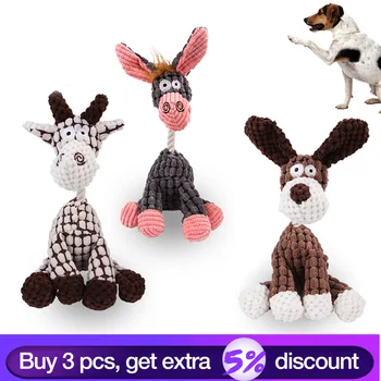 

Dog Squeak Toys Large Dogs Cat Pet Plush Sound Toys Corduroy Puppy Chew Squeaker Squeaky Puppy Teething Toys Bulldog Accessories