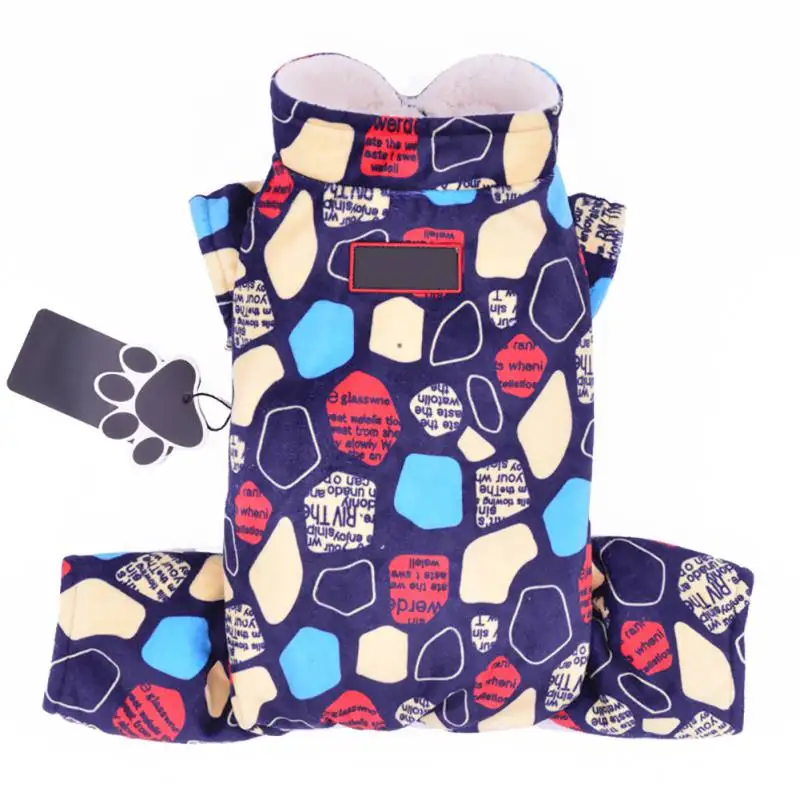 Dogs Winter Thickened Warm Coat Print Costume Dogs Fashion Comfortable Coats Jackets - Цвет: 26