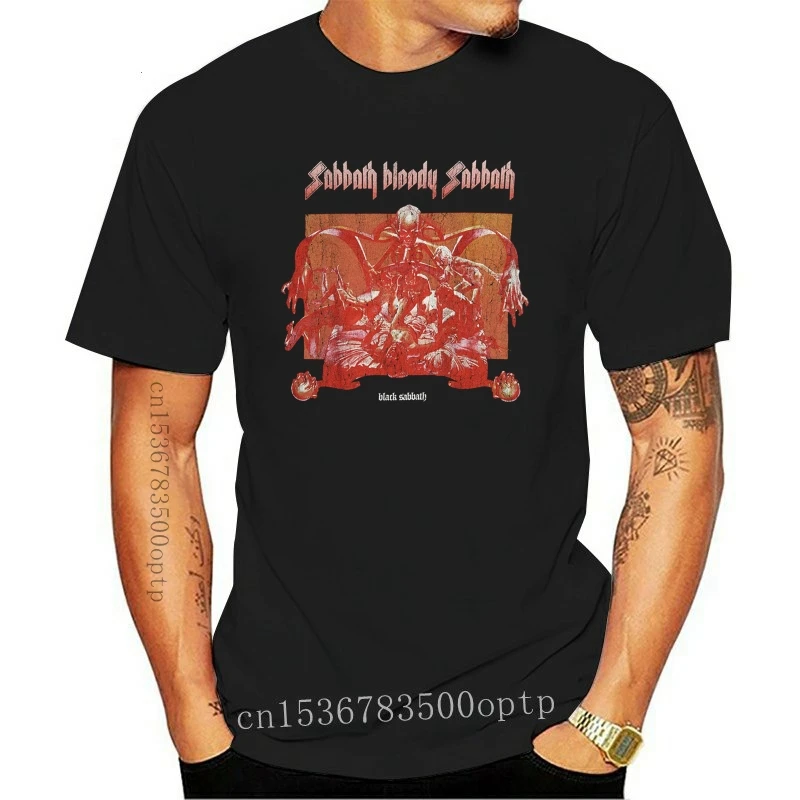 Новая мужская футболка с принтом Sabbath Bloody черная | Мужская одежда
