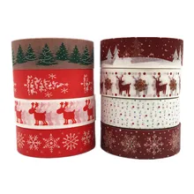 Ayron 1 шт. 15 мм X 10 м Снежный олень Рождественская Елка декоративная васи лента DIY Скрапбукинг маскирующая лента для школы и офиса