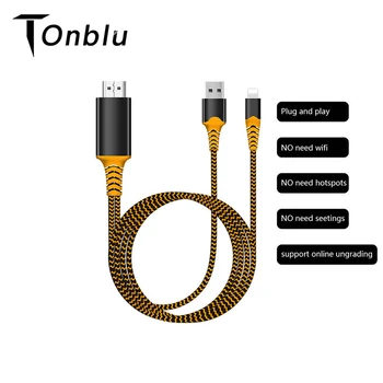 

Apple Hdmi Cable For iphone To TV Lighting Cable 1080P HDMI Adapter Video Converter For iPhone iPad IOS iPhone Accessories