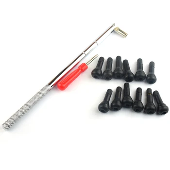 23 Pcs Car Bike Tyre Valve Core Tool Set 10 Pcs TR412 Snap-in Valve Stems//1 Pcs 4 in 1 Tyre Valve Repair Tool //1 Pcs Single Head Valve Core Remover//1 Pcs Tyre Valve Puller//10 Pcs Valve Cores