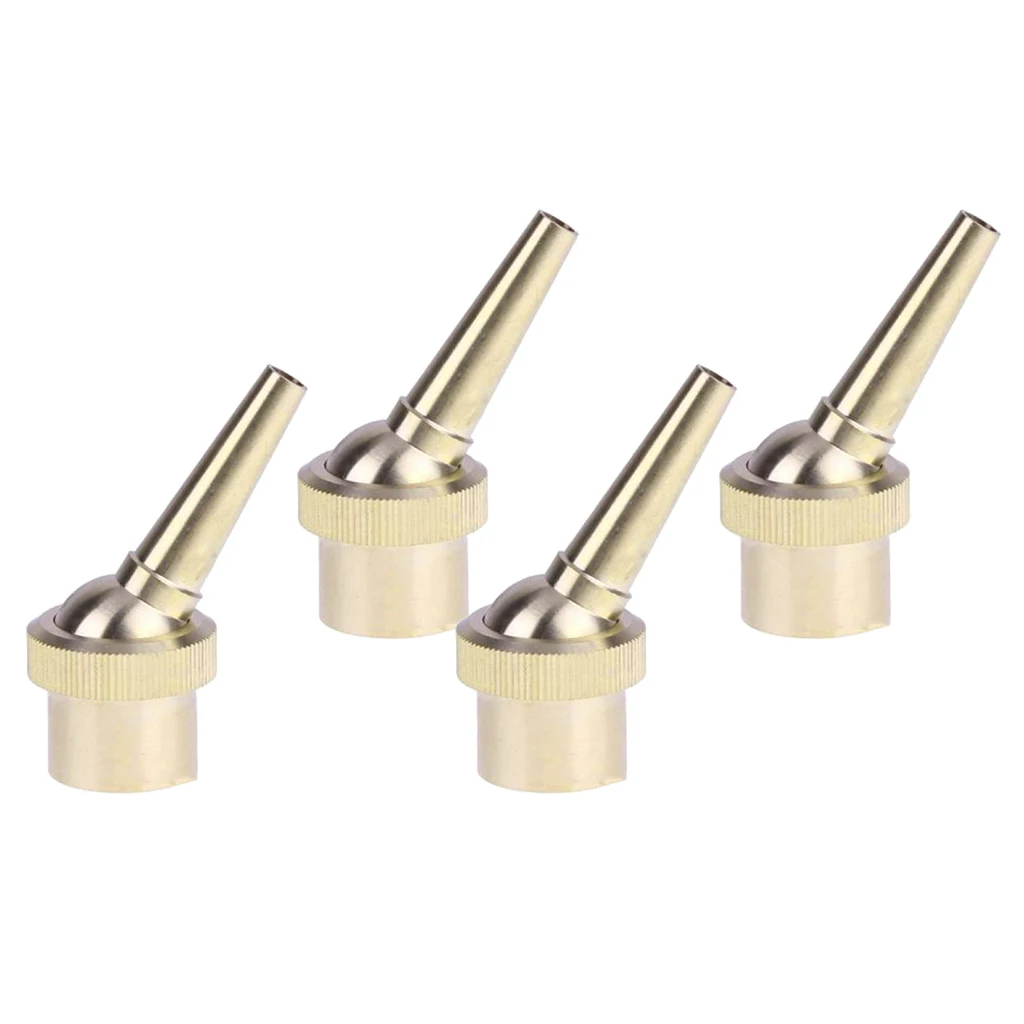 4pcs Brass Straight Garden Fountain Water Nozzle Sprinkler Spray Head, The axis of the nozzle can be adjusted at ±10 degrees