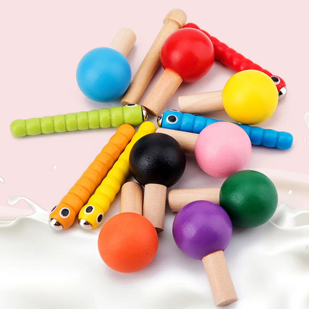  Baby Wooden Toys Early Childhood Educational Toys 3D Puzzle Catch Worm Game Color Cognitive Montess - 4000196234442