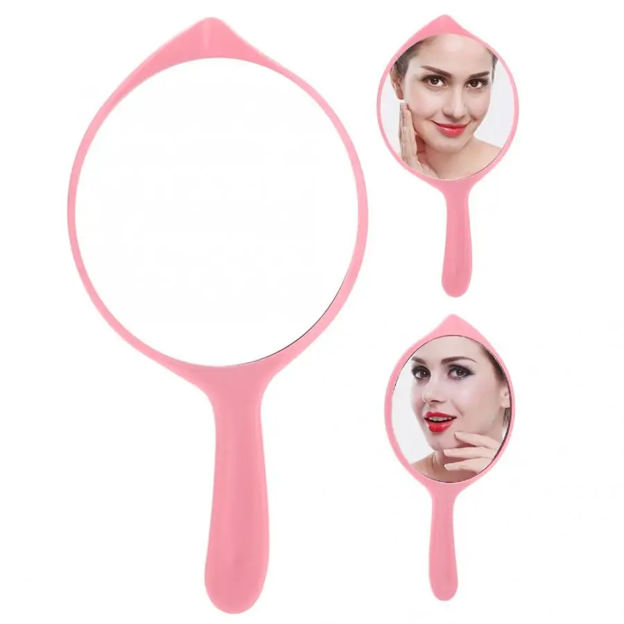 Cute Fashionable Girls Portable Cosmetic Mirror Handheld Leaf Shape