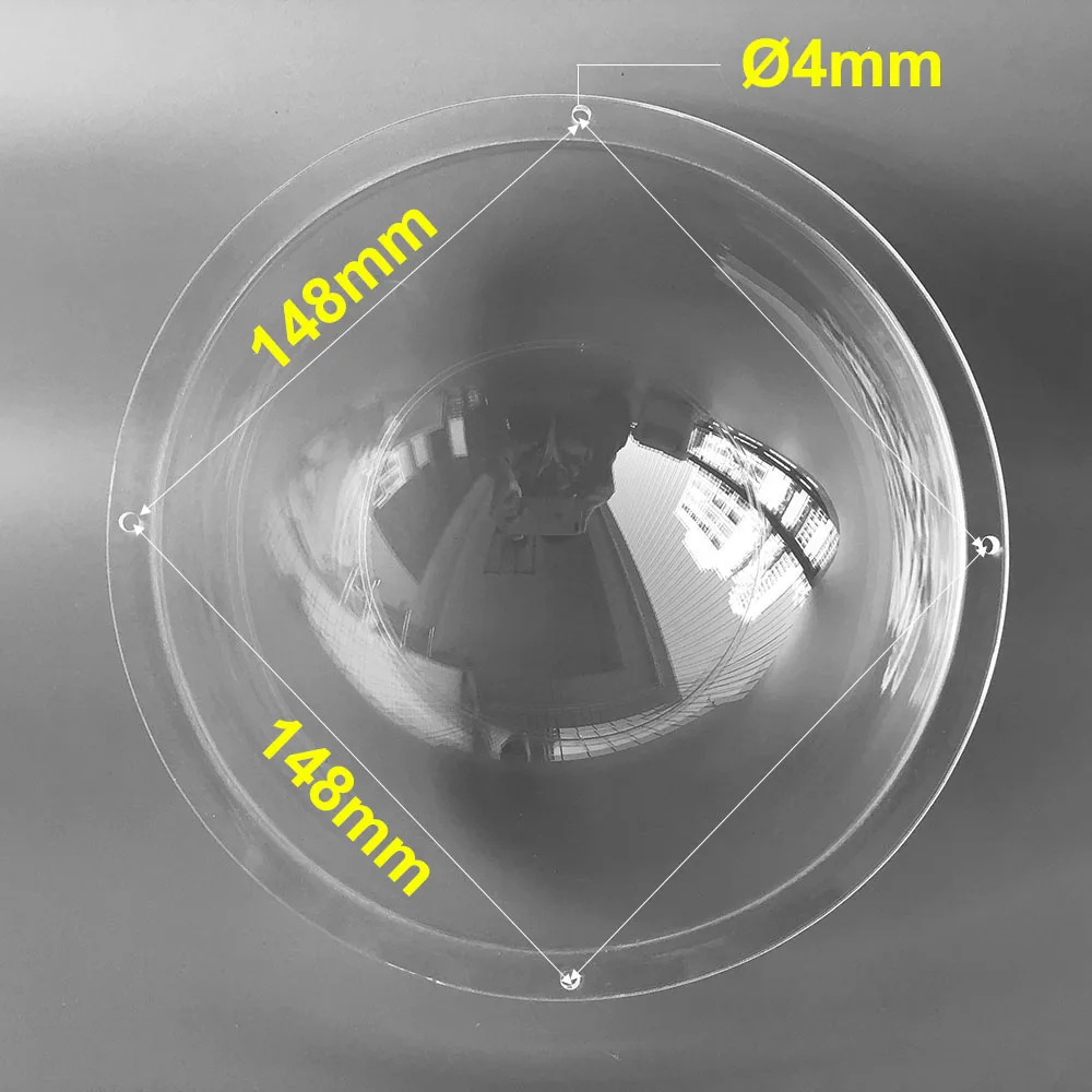 8.6 Inch Outdoor Waterproof HD Clear Cover Acrylic Plexi Glass Surveillance CCTV Camera Dome Protector Housing Case 220x100mm