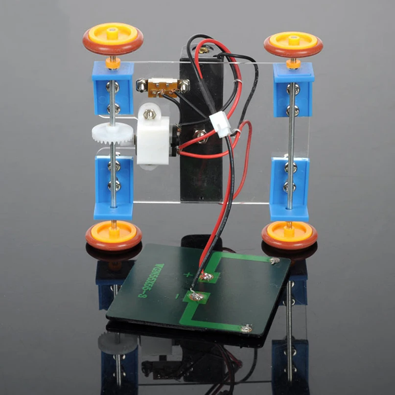 Научный эксперимент солнечный автомобиль игрушки для детей DIY Собранные энергии