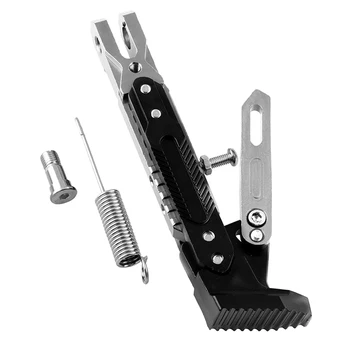 

Adjustable CNC Motorcycle Side Tripod Holder Bracket Fall Protection KickStand