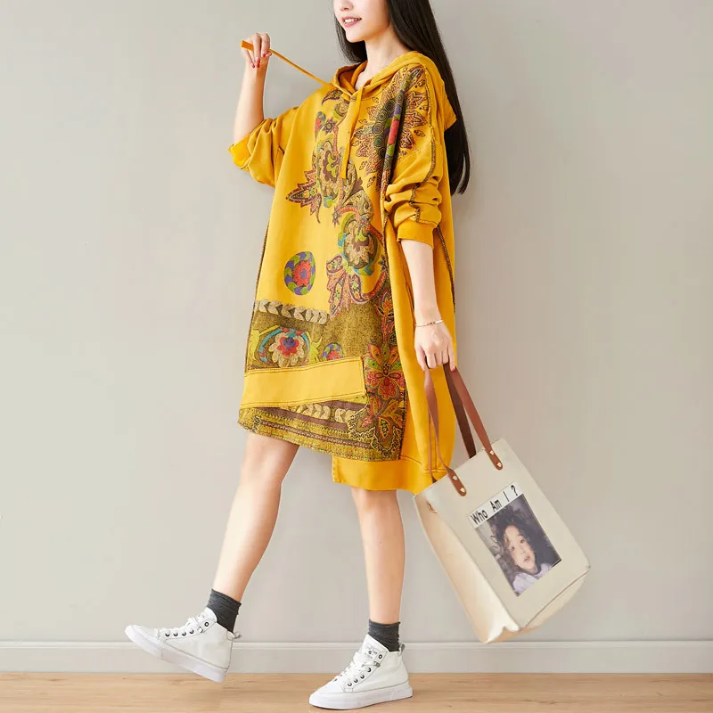 Hooded Cotton Sweatshirt Dress 4