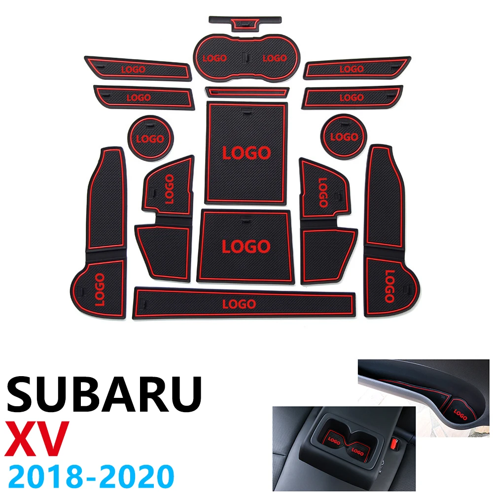 

Anti-Slip Rubber Cup Cushion Door Groove Mat for Subaru XV 2018 2019 2020 Crosstrek WRX STI Non-Silp Accessories mat for phone