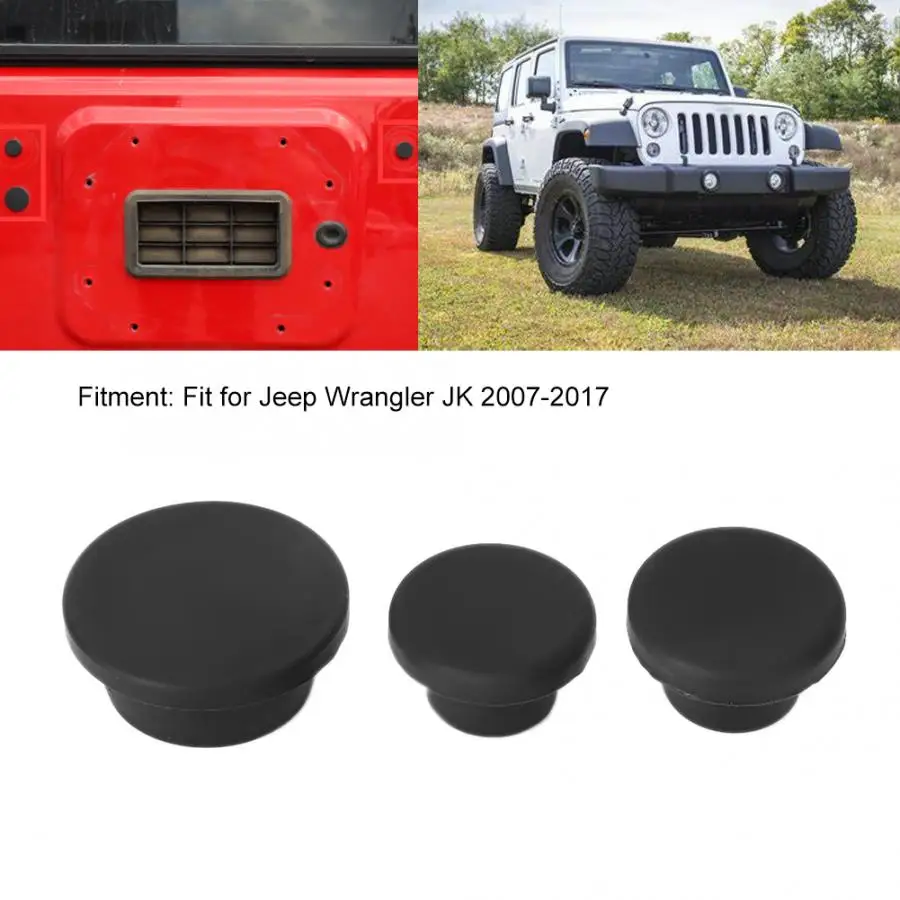 3 шт. резиновая заглушка для задней двери Jeep Wrangler JK 2007 2008 2009 2010 2011 2012 2013 2014 2016 2015 2017