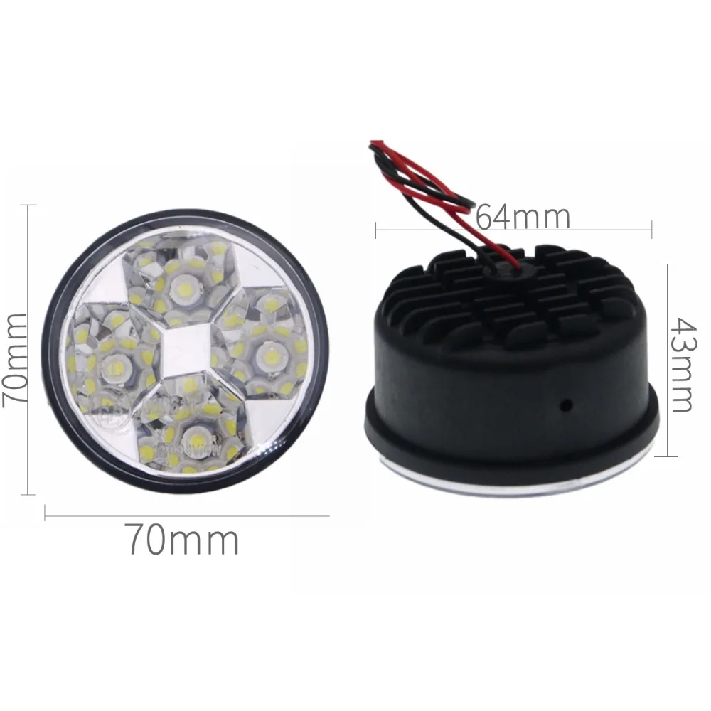 Eonstime 2 шт. дневные ходовые огни 12V Белый 4 светодиодный 4 Вт Авто фонари дневного света Противотуманные светильник DRL светодиодный фар дальнего света 6000 K-7000 K