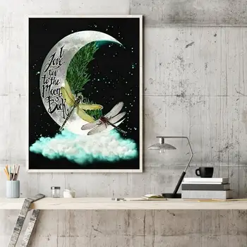 

Vintage DIY Full Drill Diamond Painting Cross Stitch Durable Personality 5D Moon Embroidery Mosaic Craft Kit Home Decor