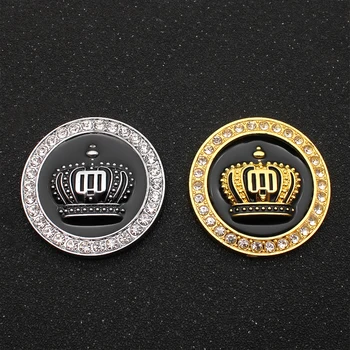 

1PCS Metal Royal Crown Gold And Good Quality Metal Autolobiles Exterior Sticker Silver Luxury VIP Emblem Car Badge Decal Sticker