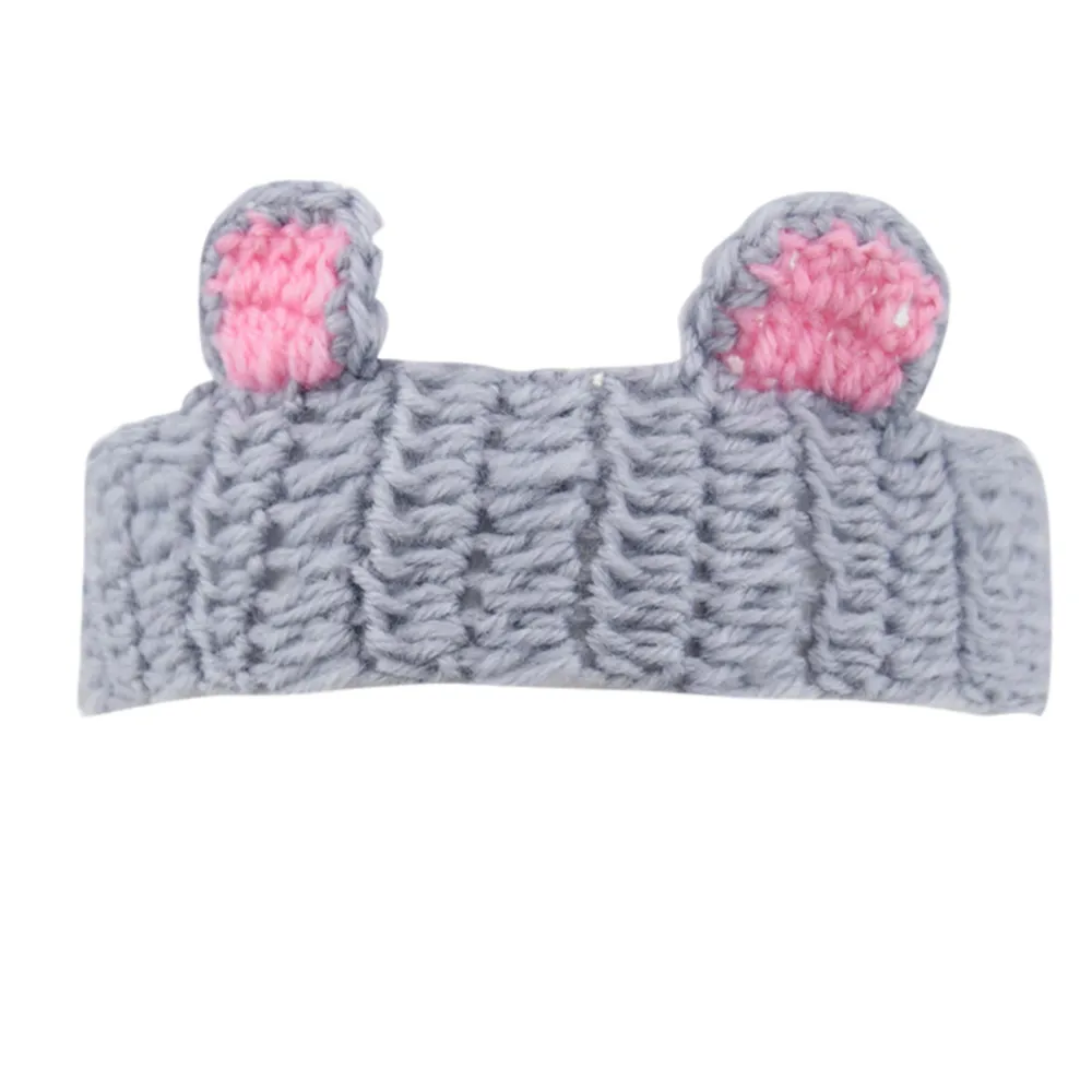 Cute Baby Headband kids rabbit ear knitted hairband woolen hair accessoriesToddler Headwear Hair Band Birthday Gift