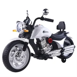 Motocicleta eléctrica con ruedas auxiliares para niños, vehículo eléctrico con Control remoto
