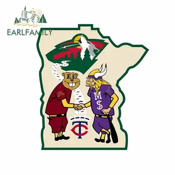 

EARLFAMILY 13cm x 11.2cm for Ultimate Minnesota Sports Car Stickers Vinyl Creative Decals Motorcycle Helmet Decoration