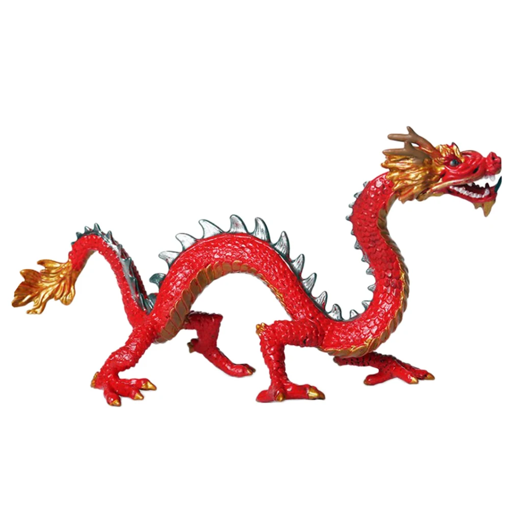 Chinese Dragon Figures PVC Realistic Animal Model Educational Toy Gift