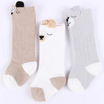 

3Pair/Set Cute Socks Boy Girl Children Socks Cute Animal Ear Cartoon Cute Kids Cotton Blend Socks Long Leg Warmers Kids Socks