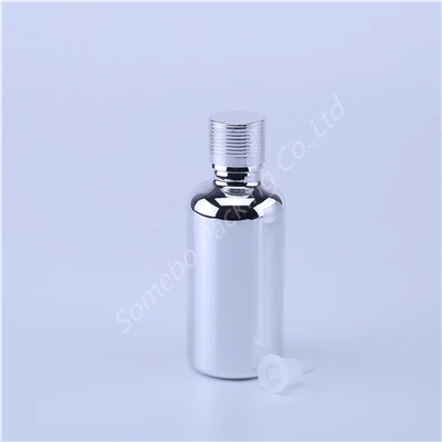 Screw on cap 50ML Горячая Распродажа пустые флаконы для духов, флаконы для жидкого парфюма, контейнеры для макияжа, многоразовая посылка, серебряные флаконы для эфирного масла, 5-100 мл - Цвет: Screw on cap 50ML