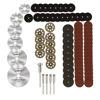 

87Pcs/Set Cutting Wheel Saw Blades Rotary Tool Set for Diamond Wood Glass Plastic Metal Stone Cutting Drill Wheel