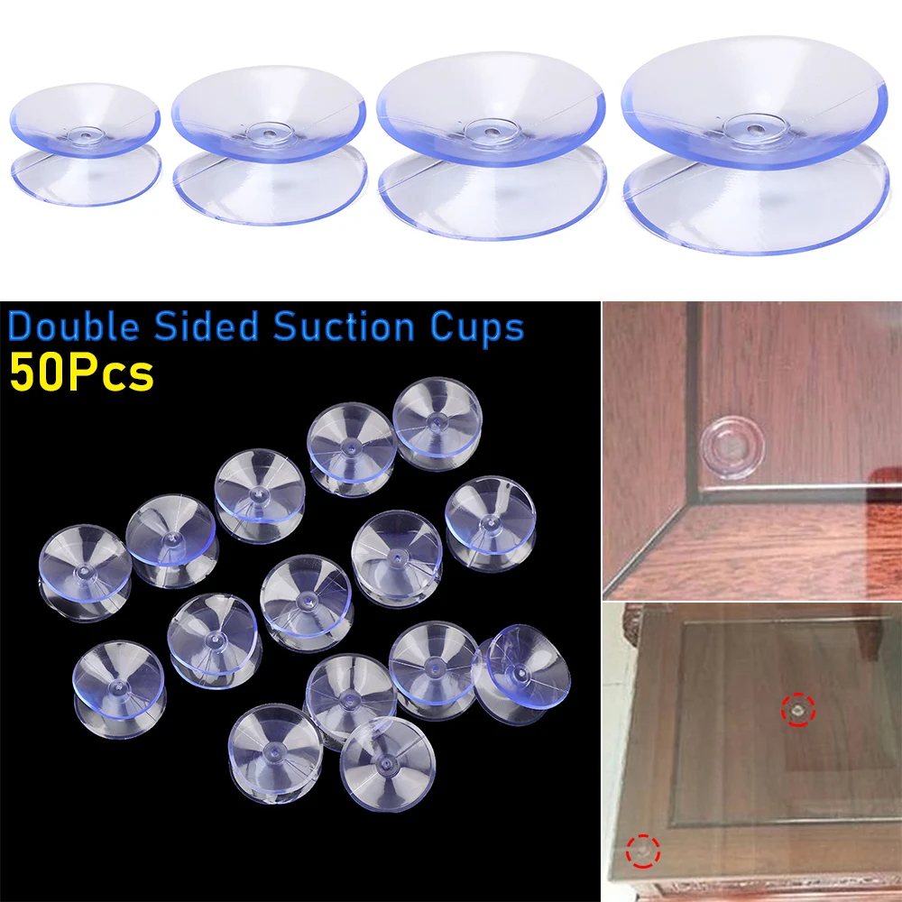Table Top Holder Clear Kitchen Suction Cup Suckers Non-slip Pads Double Sided 