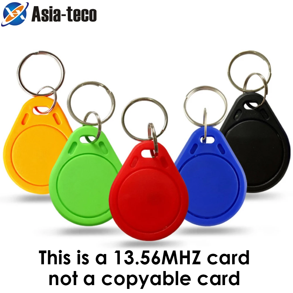 10pcs/lot 13.56MHz IC Keyfobs Tags Access Control IC Key Finder Card Token Attendance Management Keychain magnetic door lock with keypad