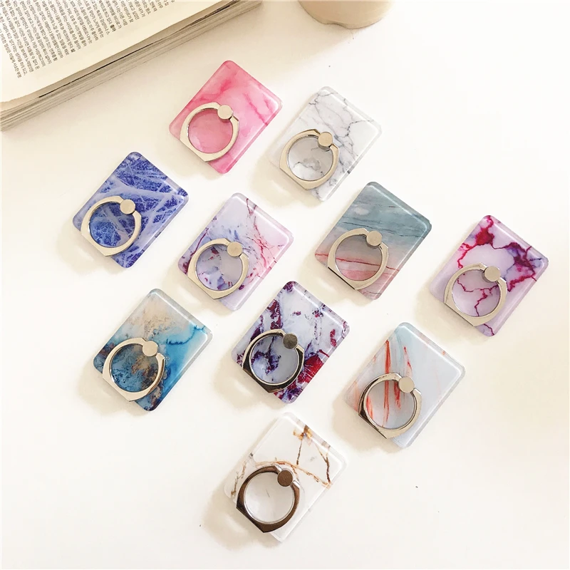 

Mobile phone holder square bracket luxury marble bracket mobile phone bracket bracket 360 degree extended flat bracket