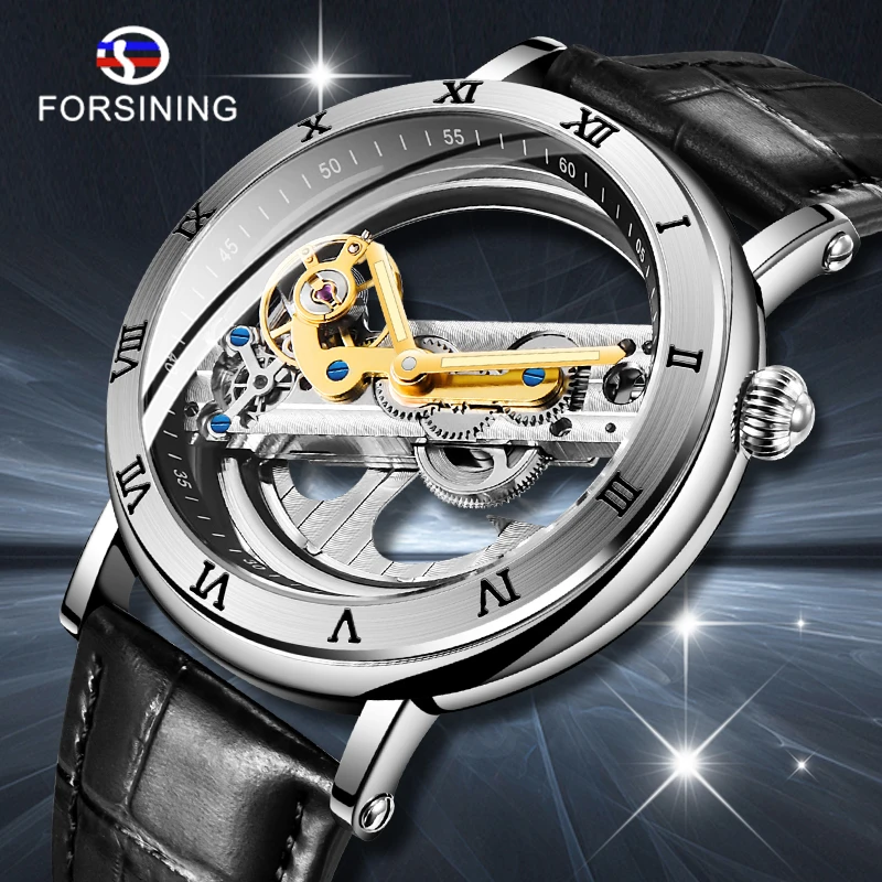

FORSINING Mens Watches Top Brand Luxury Sport Men Watch Military Army Bridge Skeleton Automatic Mechanical Male Clock Gift
