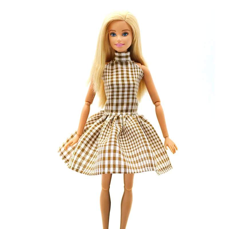 Оригинальная модная кукольная одежда для Барби, стильная одежда принцессы для девочек, блузка, платье, юбка, 29 см, 1/6, куклы, игрушки, аксессуары - Цвет: L001-BROWN