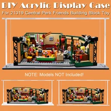 DIY Acrylic Display Case Self-Install Clear Cube Box Dustproof ShowCase Bricks Display Box For LEGO 21319 Central Perk Friends
