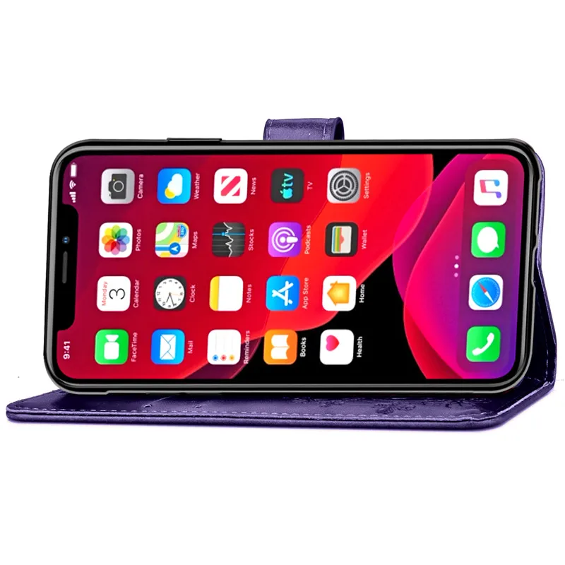 Чехол книжка из искусственной кожи для iPhone 11 Pro Max чехол бумажник с отделениями