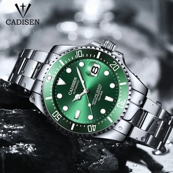 

Men's Fashion Watch CADISEN Design Stainless Steel Automatic Mechanical Wristwatch Top Brand Military Sports Waterproof Watches