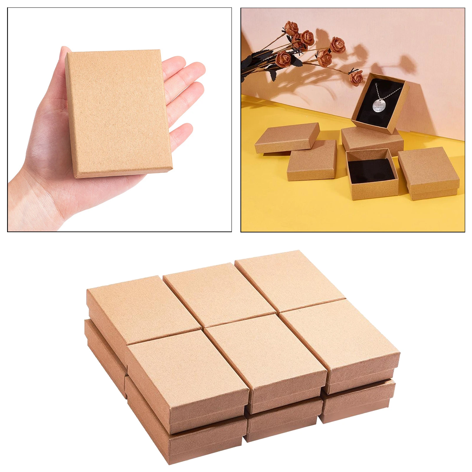 12pcs Cardboard Paper Jewelry Necklace Earrings Watch Display Box Gift Box