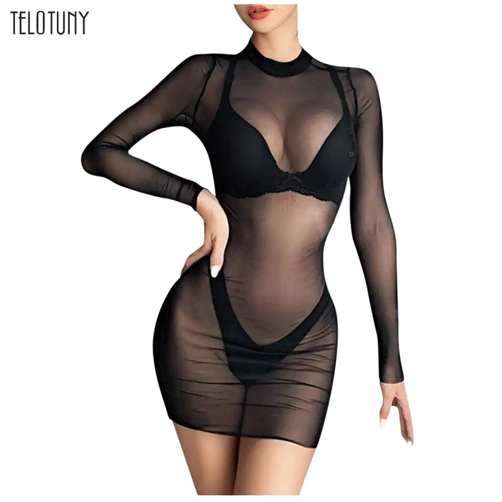 mesh baby doll dress